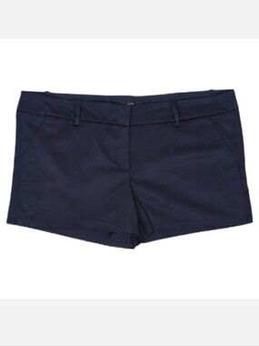 Mossimo Navy Blue Womens Shorts Plus Size 18 Dressy Preppy Chino Cotton Stretch
